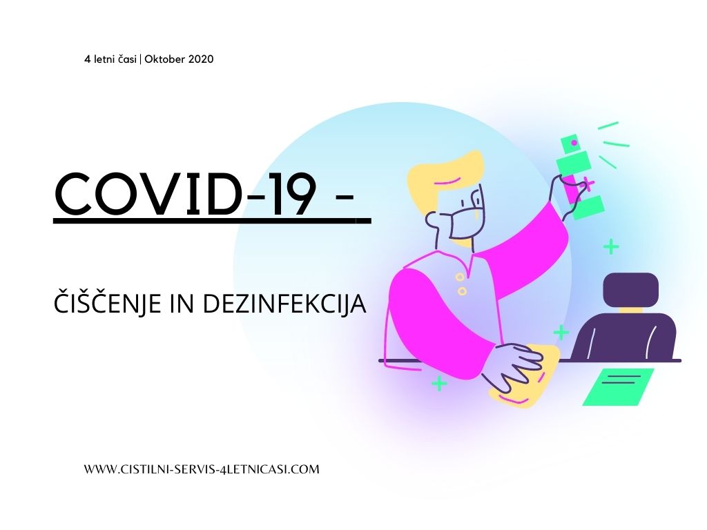 Čiščenje in dezinfekcija prostorov in površin za omejevanje okužb s COVID-19